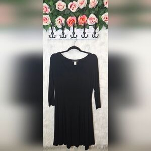 Forever 21 Jersey Knit Long Sleeve Fit and Flare Dress